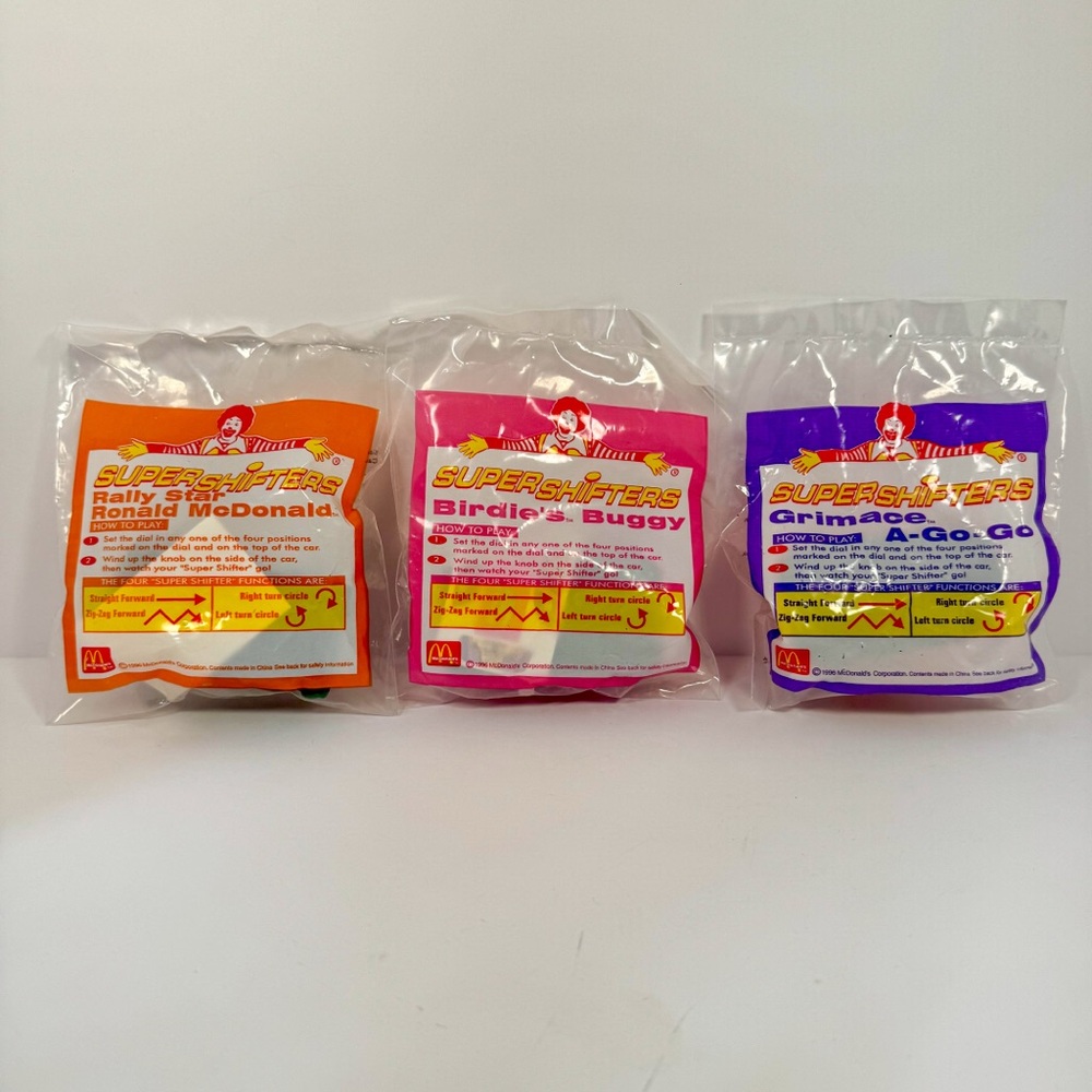 90s McDonalds Supershifters Cars Happy Meal Toys Lot | 1996 Japanese Market NIB
